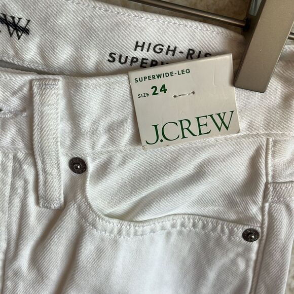 J Crew High-rise superwide-leg jean in white Womens Size 24 - Picture 5 of 12